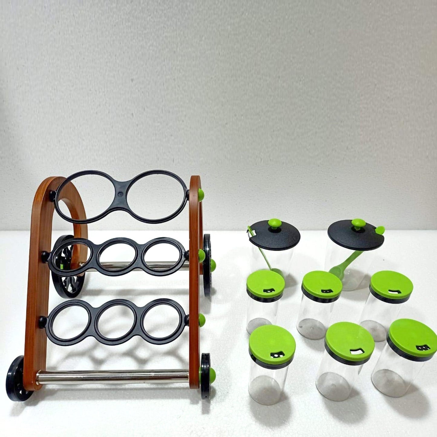 Rajwadi Spice Jar Stand and holder for supporting jars, bottles etc. including all kitchen purposes. - Springkart 
