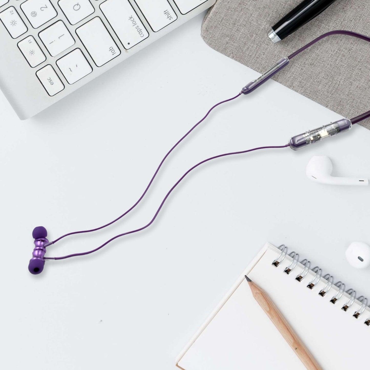 Bluetooth Headphone Neckband Sweat Resistant, Magnetic Earbuds (1 Pc) - Springkart 
