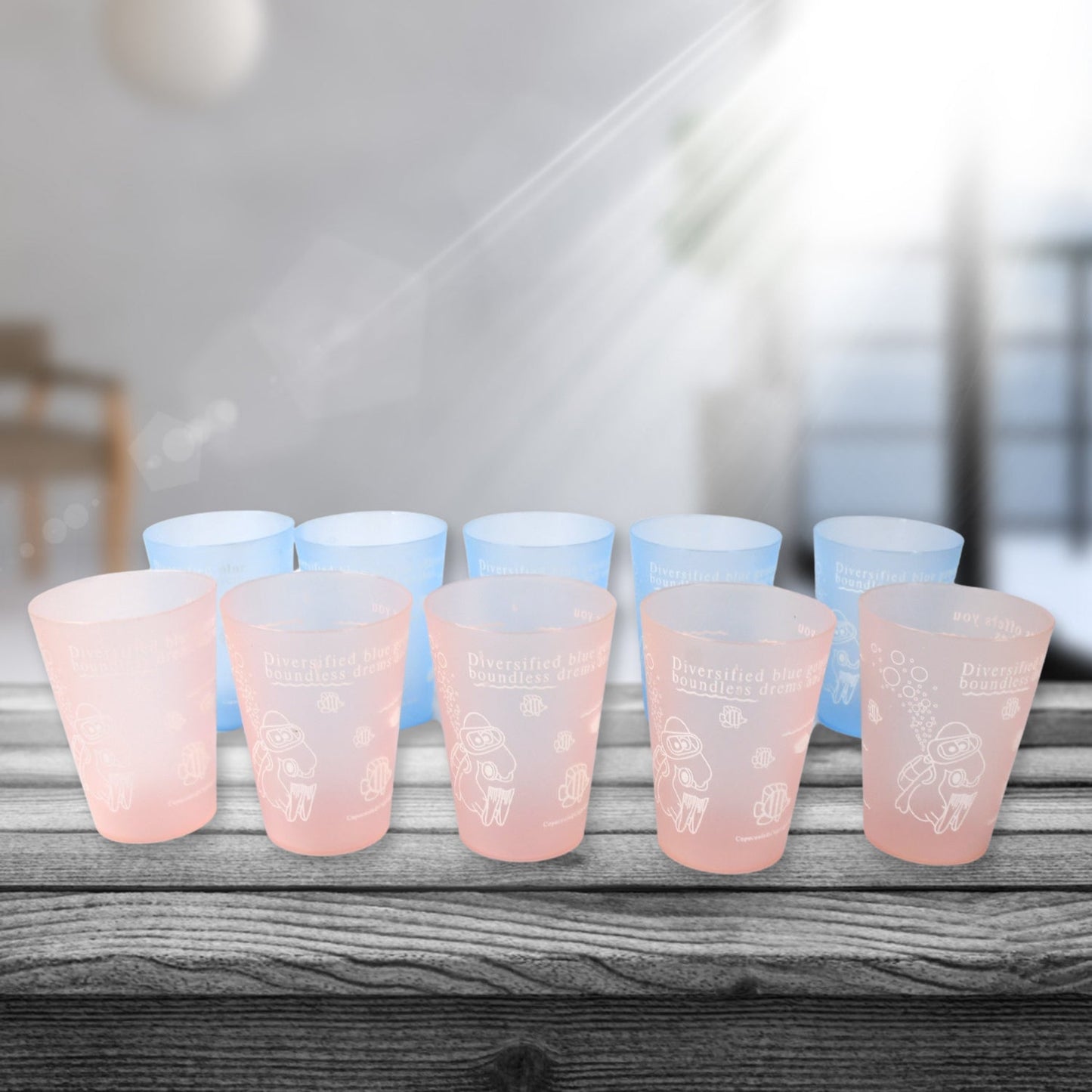 PLASTIC LIGHTWEIGHT GLASS REUSABLE DRINKING GLASS DISHWASHER SAFE BEVERAGE GLASSES FOR KITCHEN WATER GLASSES (10 Pc Set) - Springkart 