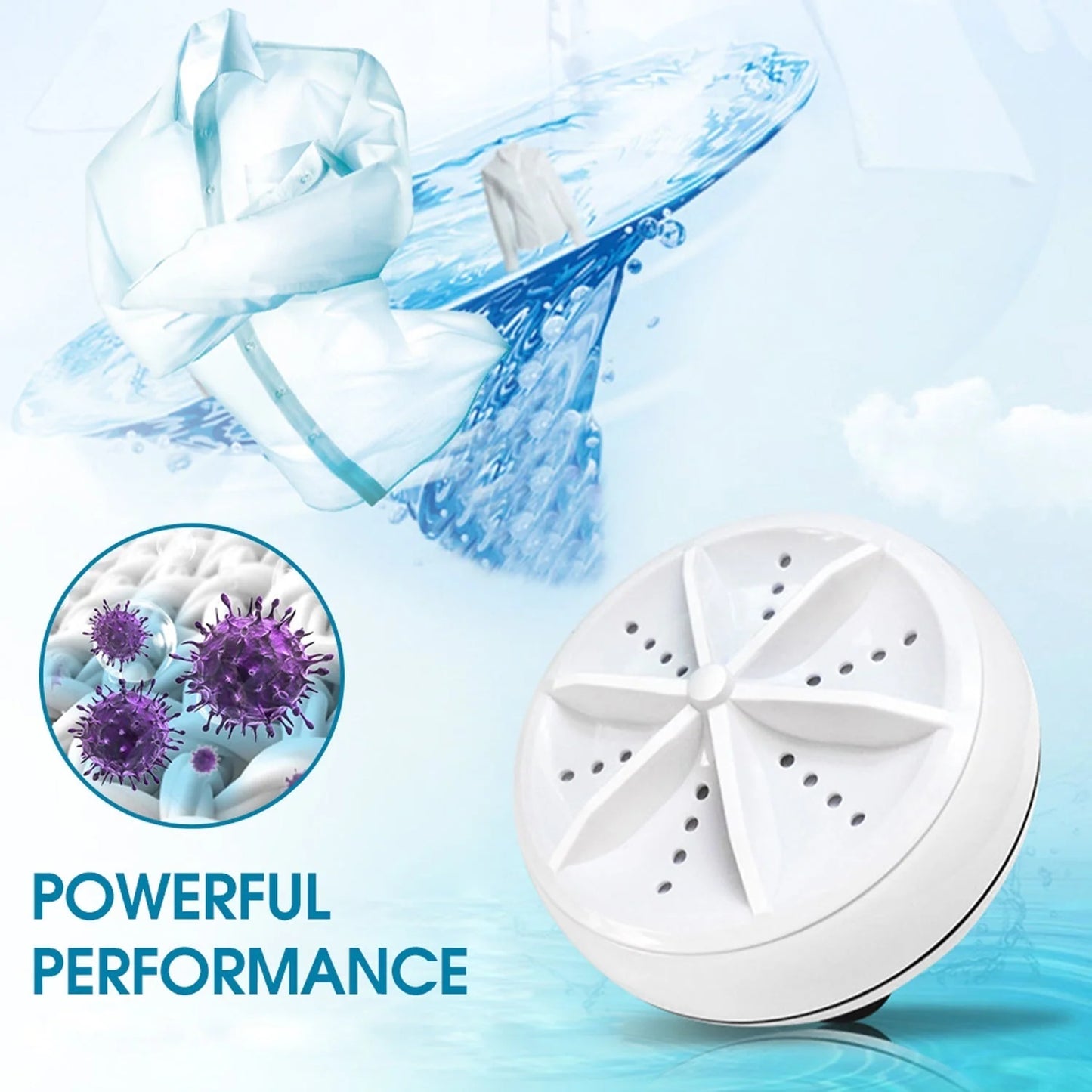 Mini Washing Machine Turbine Washing Machine Door Hinge Lightweight Turbo Washer with USB Cable For Home, Camping ,College ,Rooms Use