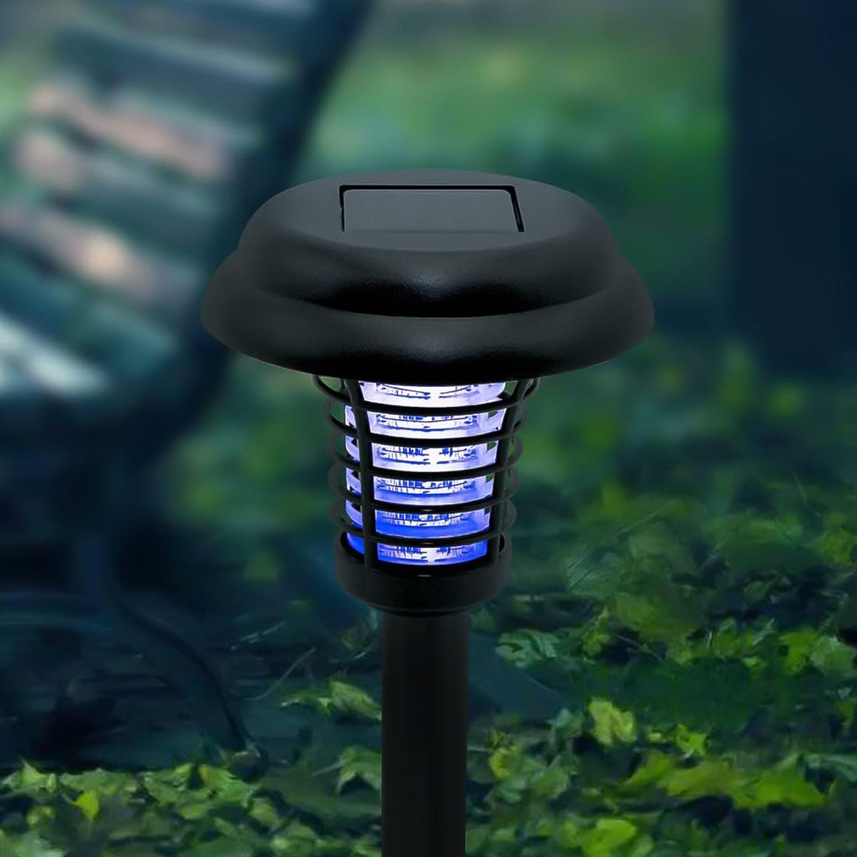Garden Lighting UV LED Solar Powered LED Mosquito Trap / Bug Zapper (1 Pc) - Springkart 