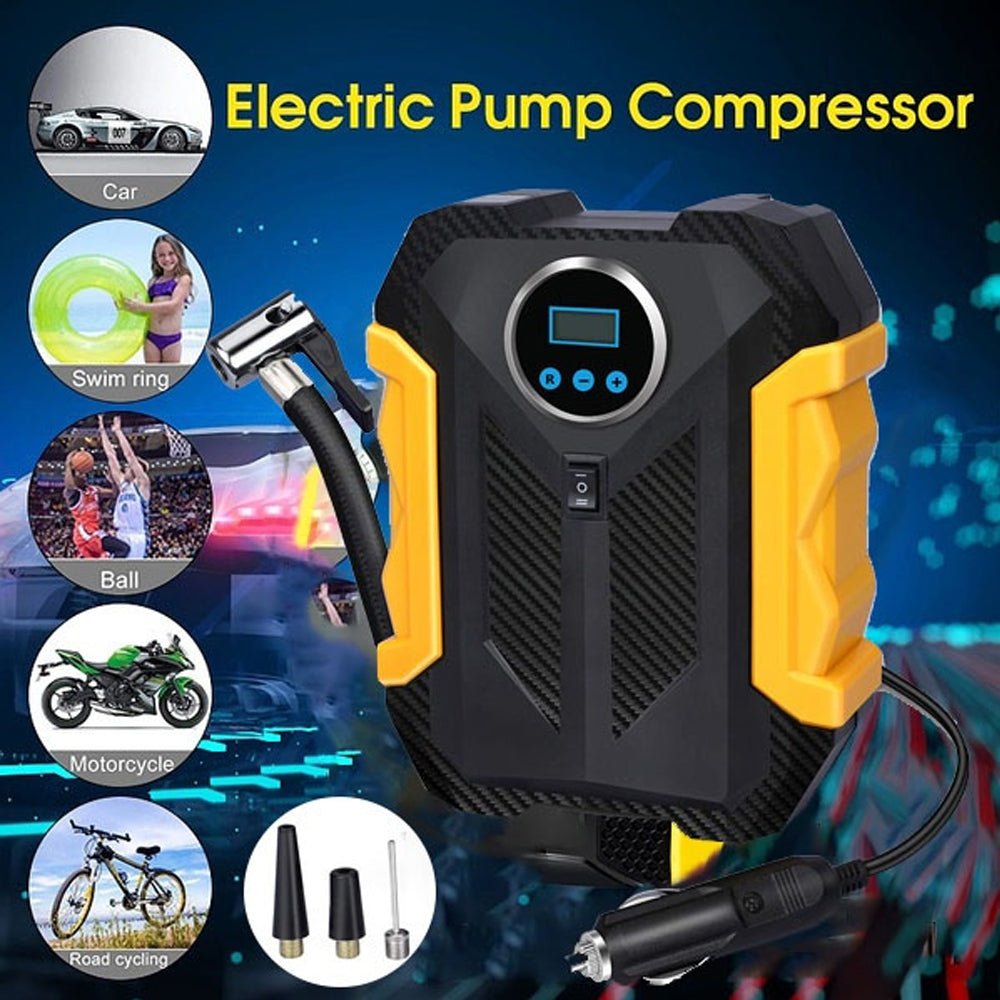 Portable Electric Car Air Compressor Pump for Car and Bike Tyre - Springkart 