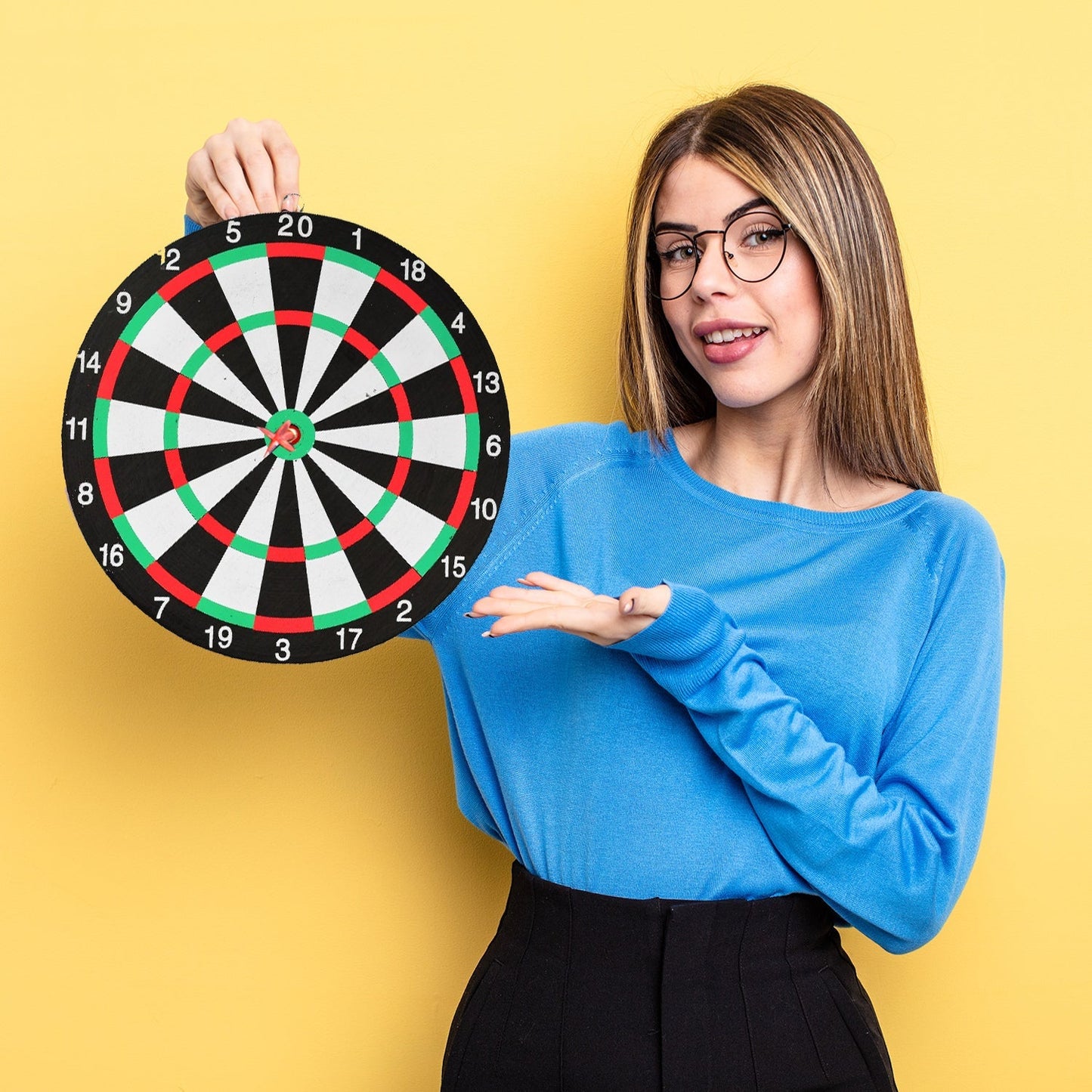 Big size double faced portable dart board with 4 darts set for kids children. indoor sports games board game dart board game. - Springkart 