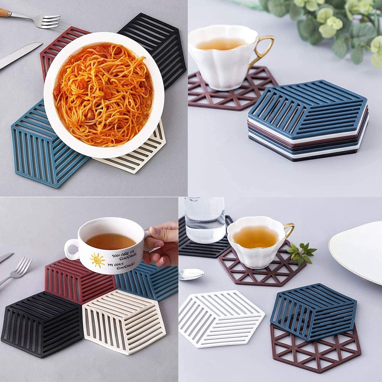 Dining Table mat Heat Insulation pad Nordic Heat-Resistant Anti-Scald mats Household Kitchen Pot mats Coasters ( 1 pcs ) - Springkart 