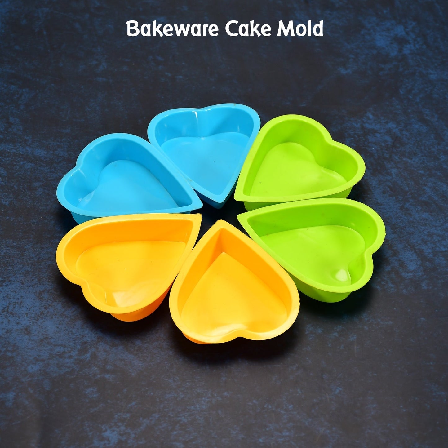 Heart-shaped Mold Silicone Mold Cake Mold Cake Tools Baking Tools Bakeware Cake Tool (pack of 6) - Springkart 