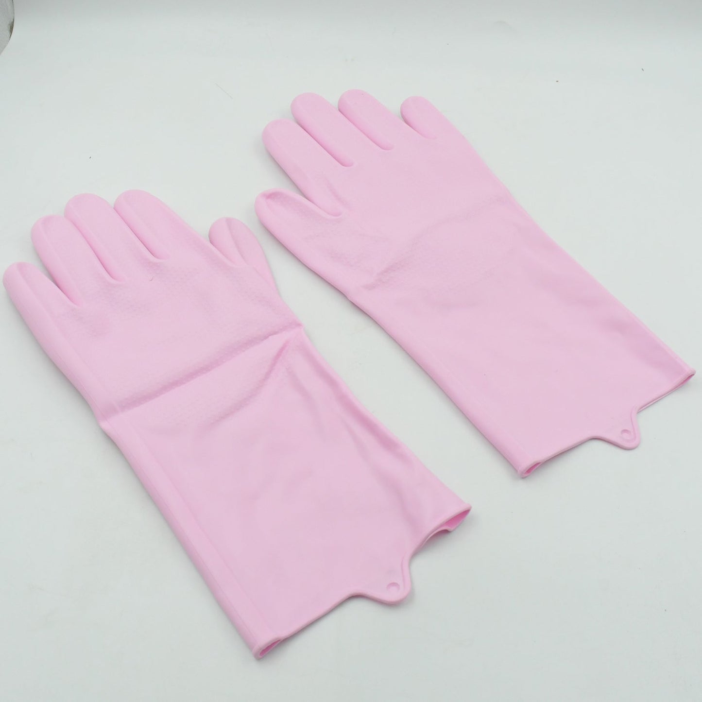 Dishwashing Gloves with Scrubber| Silicone Cleaning Reusable Scrub Gloves for Wash Dish Kitchen| Bathroom| Pet Grooming Wet and Dry Glove (1 Pair , 196Gm) - Springkart 