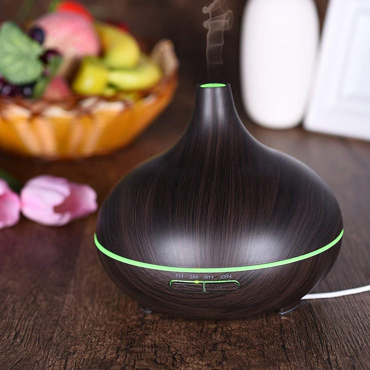 Aromatherapy Humidifier with 7 Colourful LED Light Change (500 ML Capacity / With Remote) - Springkart 