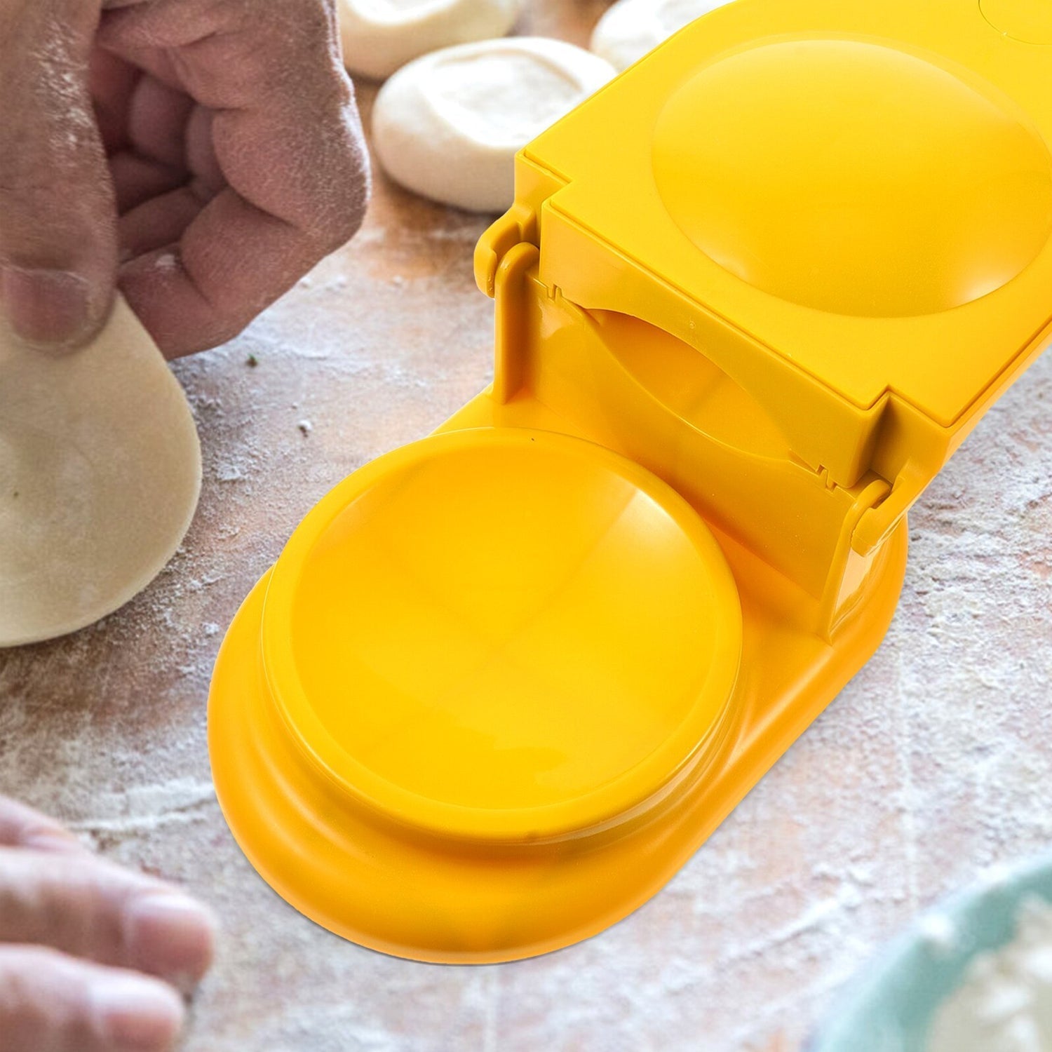 DUMPLING SKIN PRESS MOULD FOR GUJIYA , GHUGHRA , MOMOS MAKING, 2 IN 1 DUMPLING MAKER MOULD MACHINE, KITCHEN DUMPLING MAKING TOOL - Springkart 