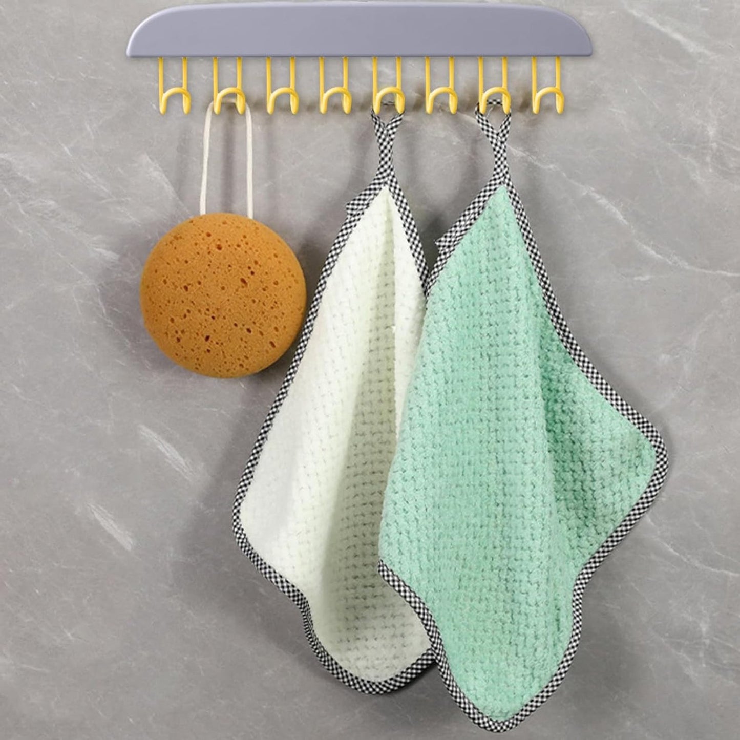 Plastic Organizer Hanger 360 Degree Rotatable Clothes Multifunctional with 8 Hooks Heavy Duty Clothing Tank Top Belt Towel Drying Rack Holder (1 pc) - Springkart 