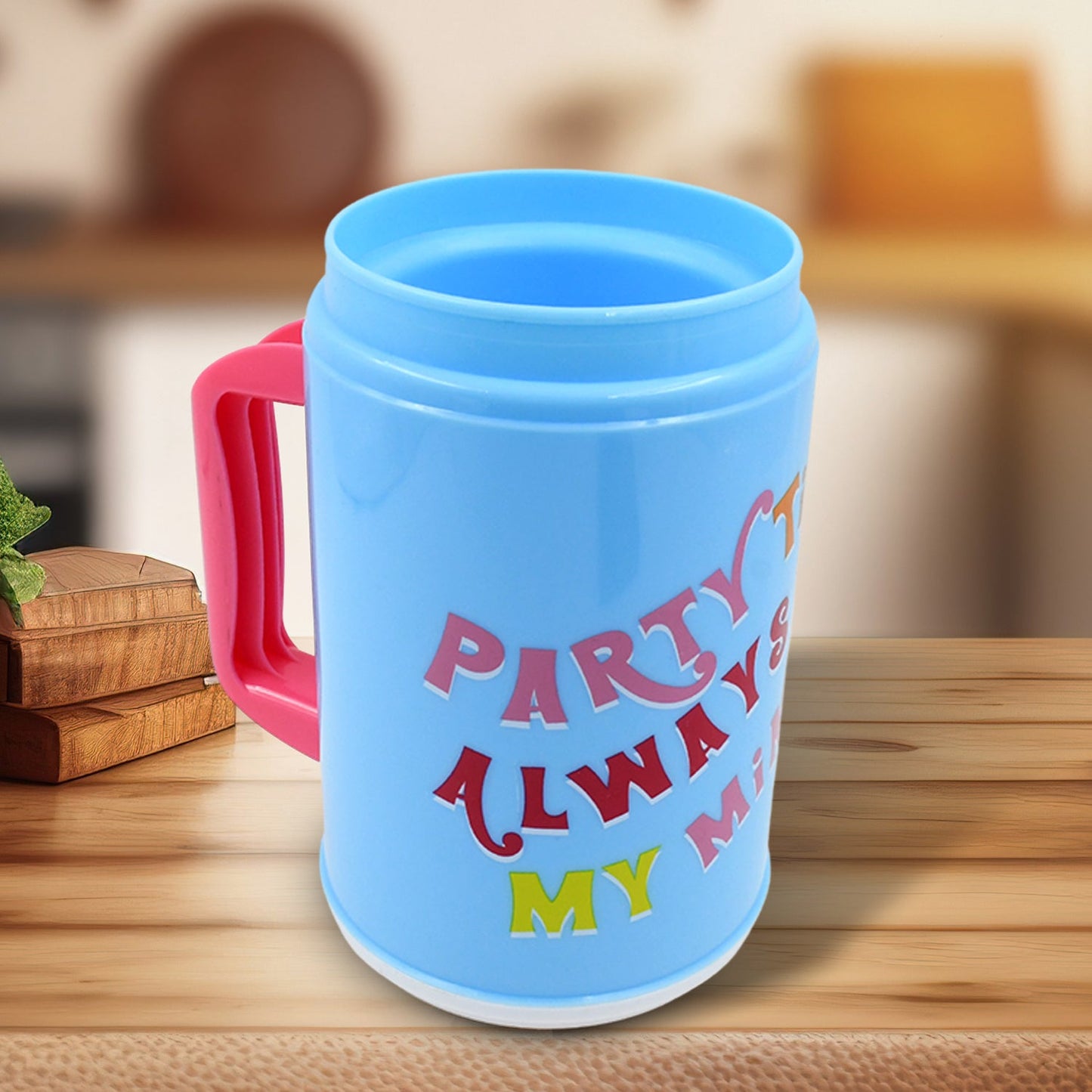 Insulated Mug with Lid Handle Flexible Straw with Cap (709 ML) - Springkart 