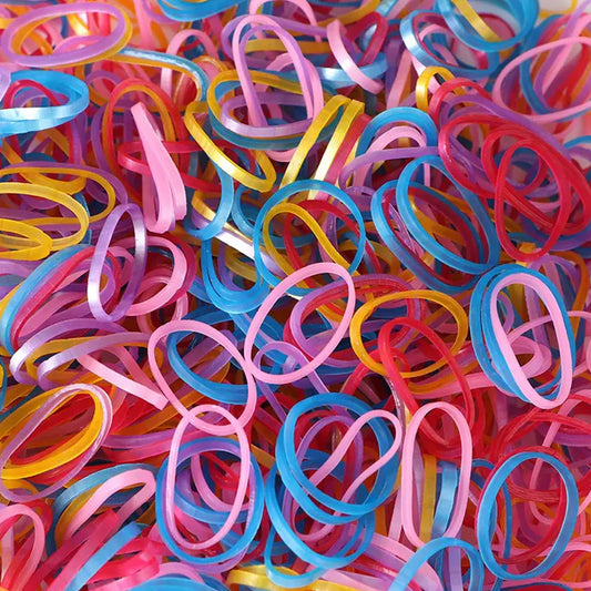 Rubber Band For Office/Home and Kitchen Accessories Item Products, Elastic Rubber Bands, Flexible Reusable Nylon Elastic Unbreakable, For Stationery, School Multicolor (0.75 Inch, 50 GM) - Springkart 