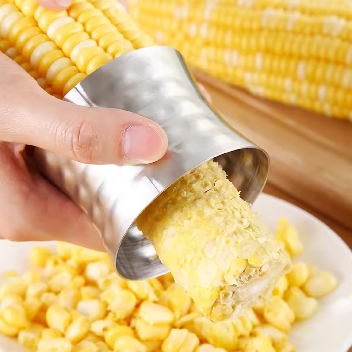 Corn Cutter Stainless Steel Stripping Kernels Remover (1 Pc) - Springkart 