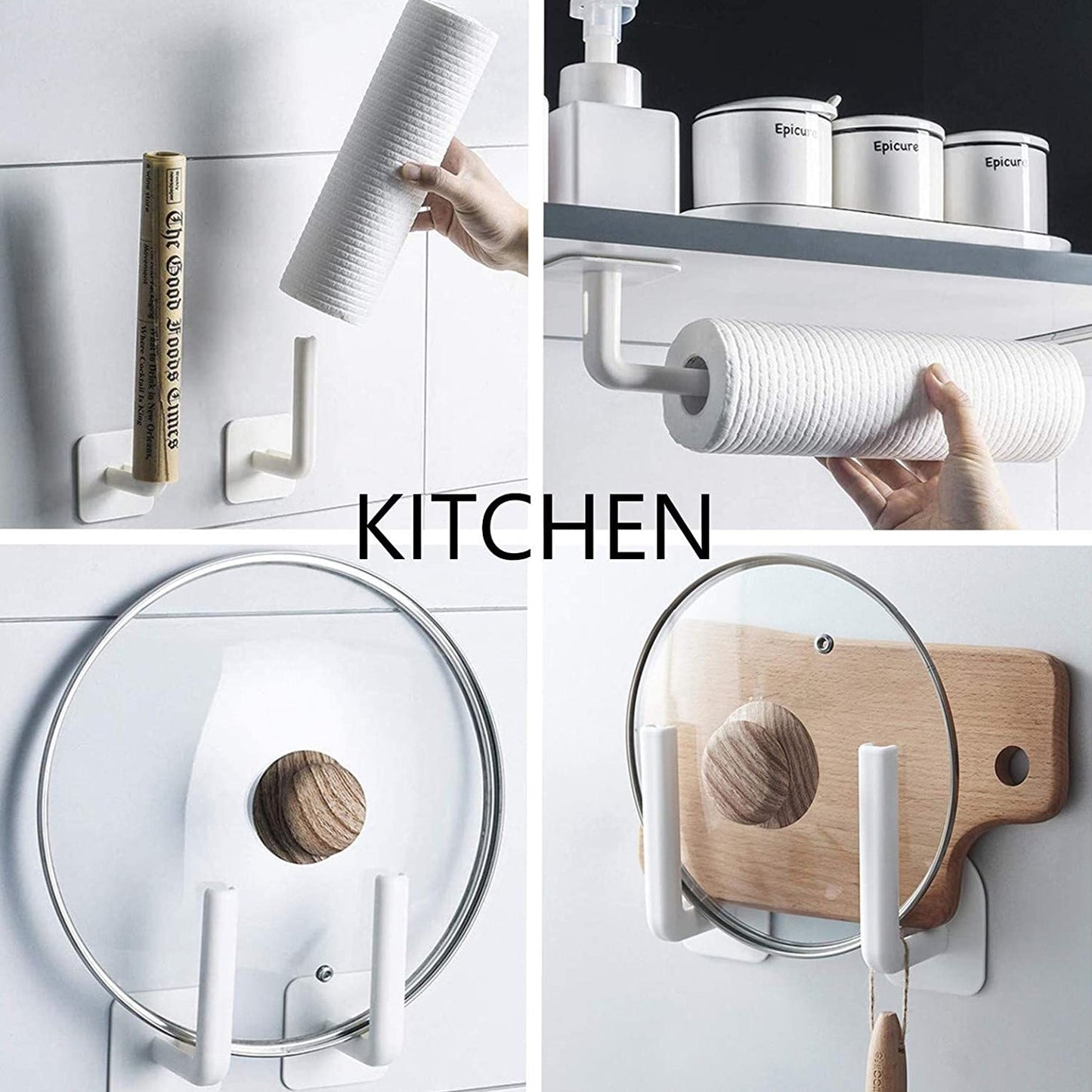 Multifunctional Adhesive Rack for Kitchen and Bathroom - Springkart 