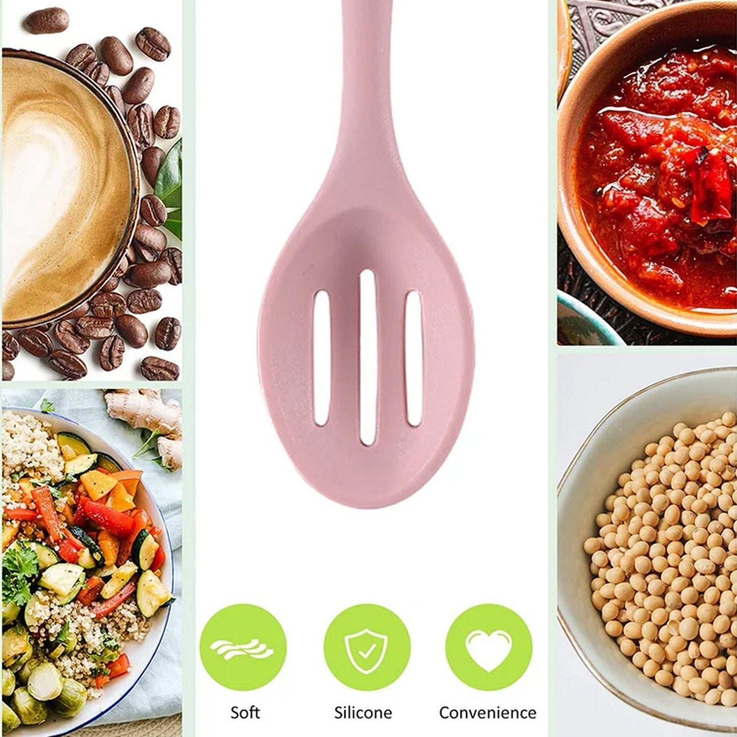 Silicone Cooking Cookware Heat-Resistant Kitchen Utensils Cookware Kitchenware (27cm) - Springkart 