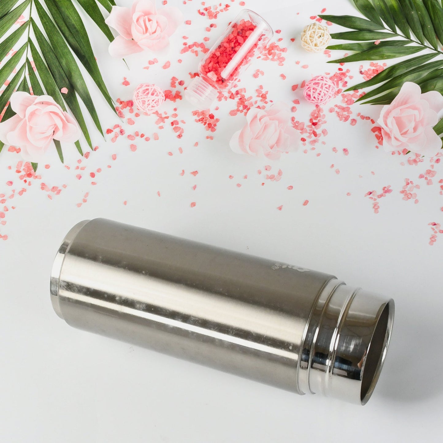 Insulated travel flask with a secure lid.