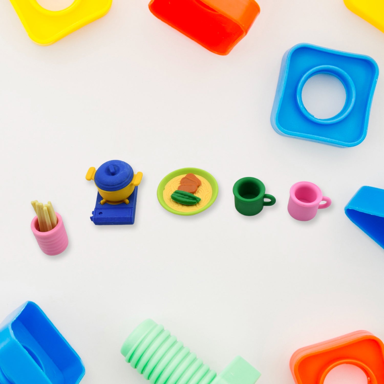 Kitchen Appliances Shape Eraser, Mini Eraser Simulated Cookware Creative Cute Novelty Eraser, Children Day, Birthday Return Gifts for Kids, Childrens, Boys, Girls Kitchen Utencils Set Shaped Erasers Set Pack of 6 - Springkart 