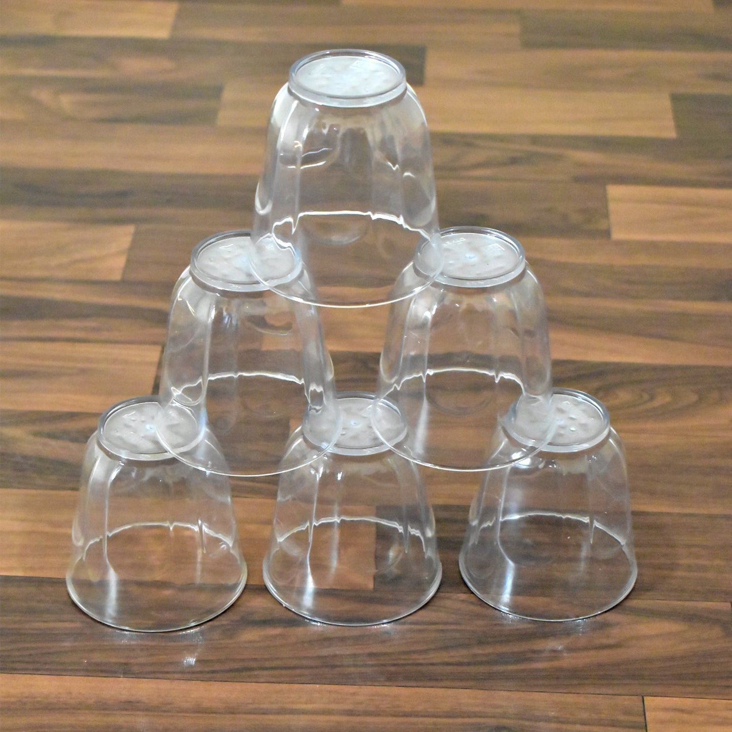 Ganesh Lily glass Break Resistant plastic set of 6Pcs (300 Ml) - Springkart 