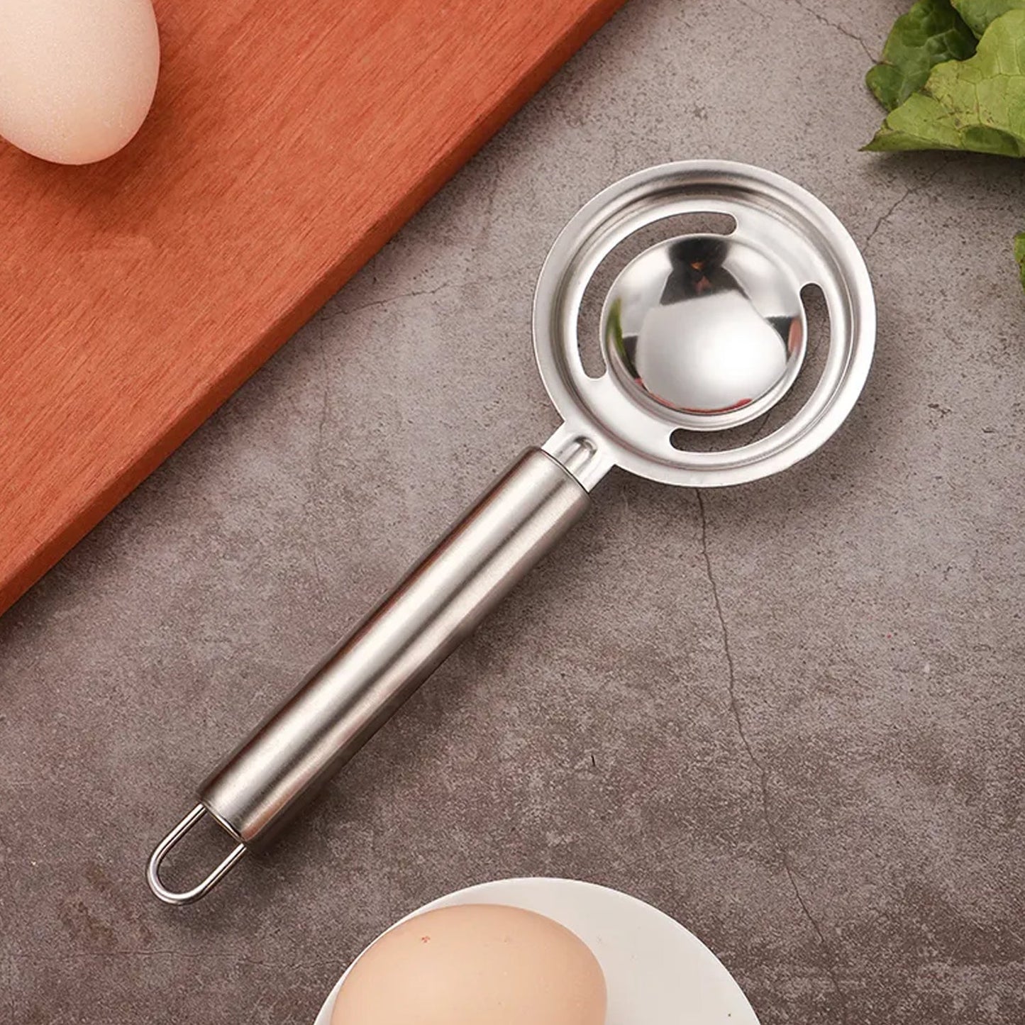kitchen tools Egg Yolk White Separator Stainless Steel Egg White Separator Tools Eggs Yolk Filter Gadgets Kitchen Gadgets Separating Funnel Spoon Egg Divider Tools - Springkart 