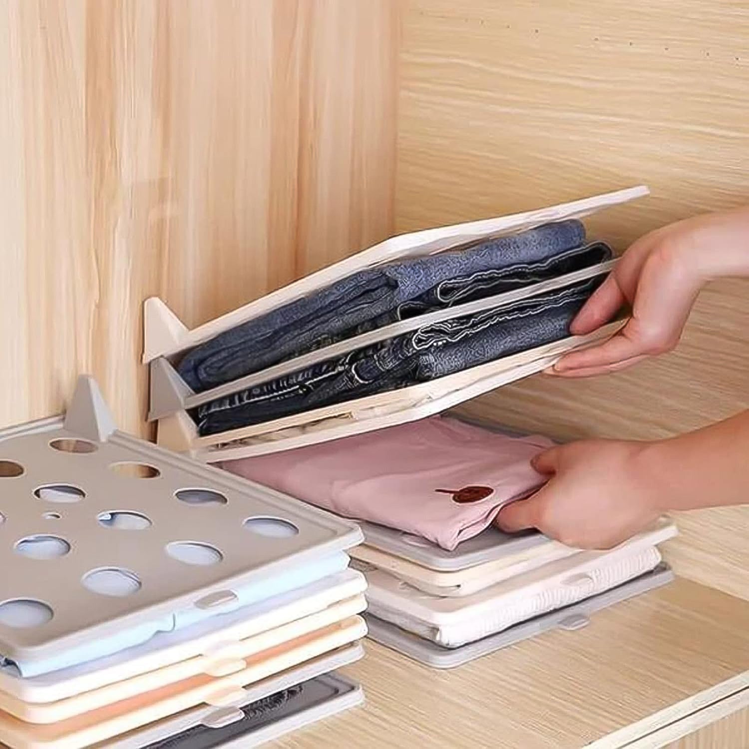 Shirt Folding Board for Neat Stackable Clothes