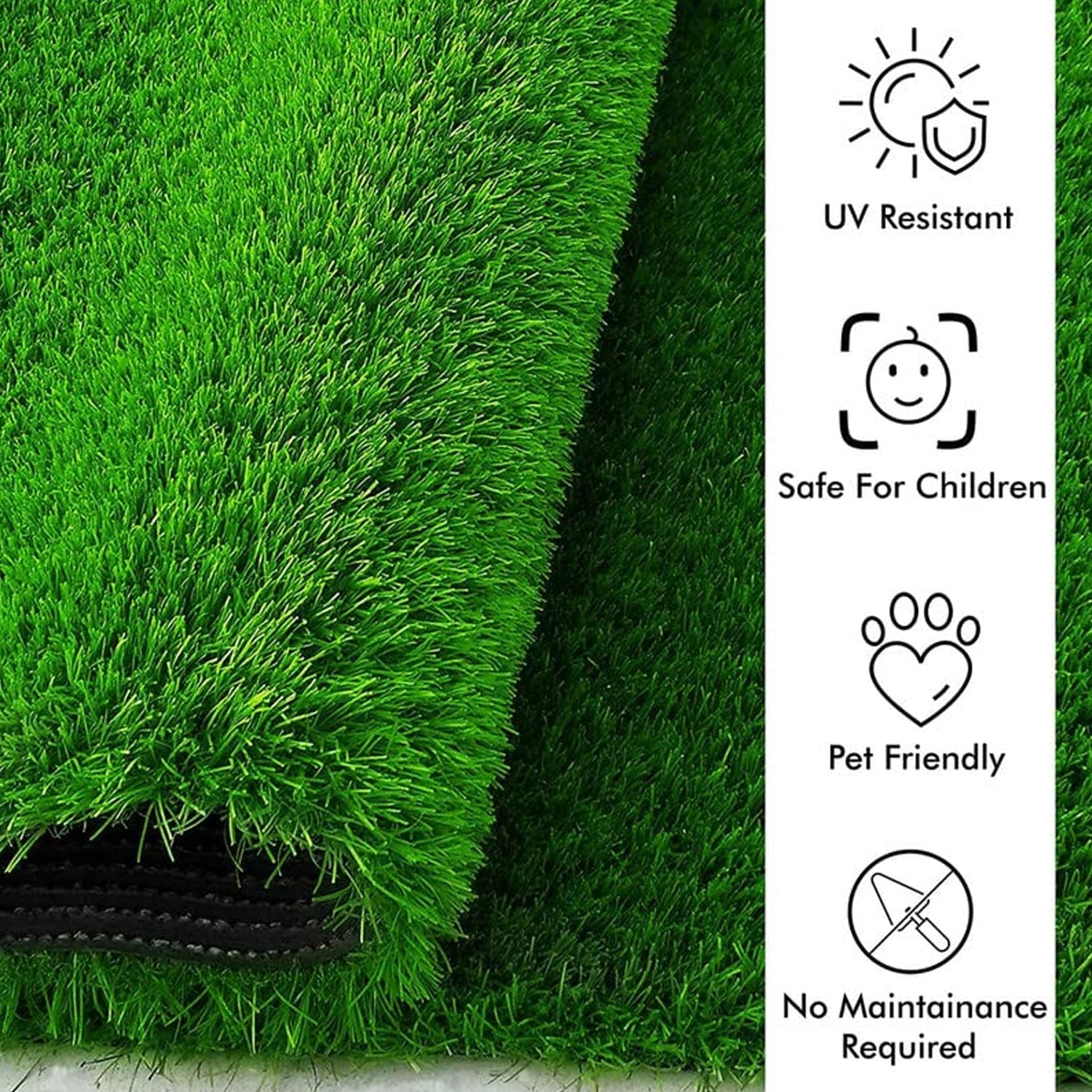 Artificial Grass for Balcony Or Doormat, Soft and Durable Plastic Turf Carpet 58x38cm - Springkart 
