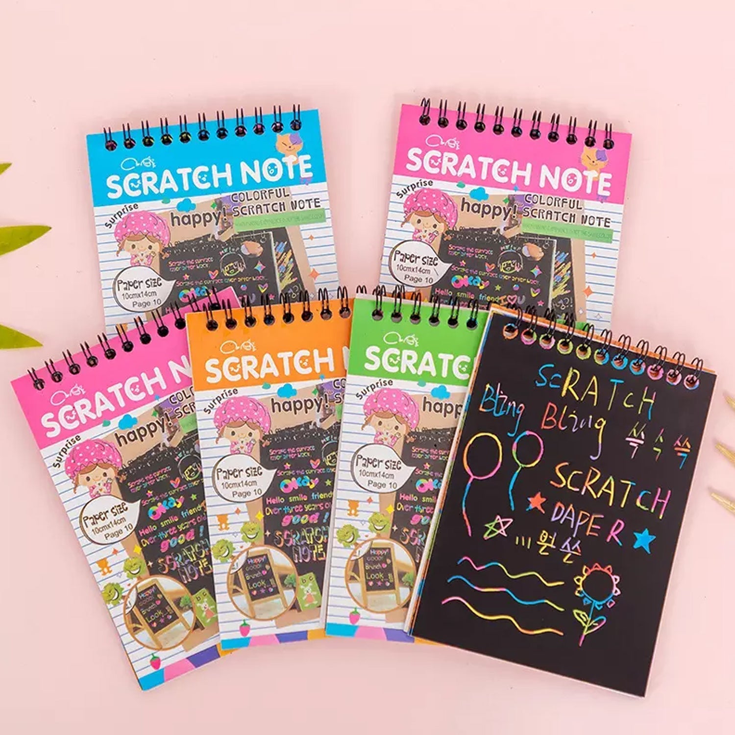 Crafts Rainbow Art Scratch Paper Book (10 Pages, Pack of 1) - Springkart 