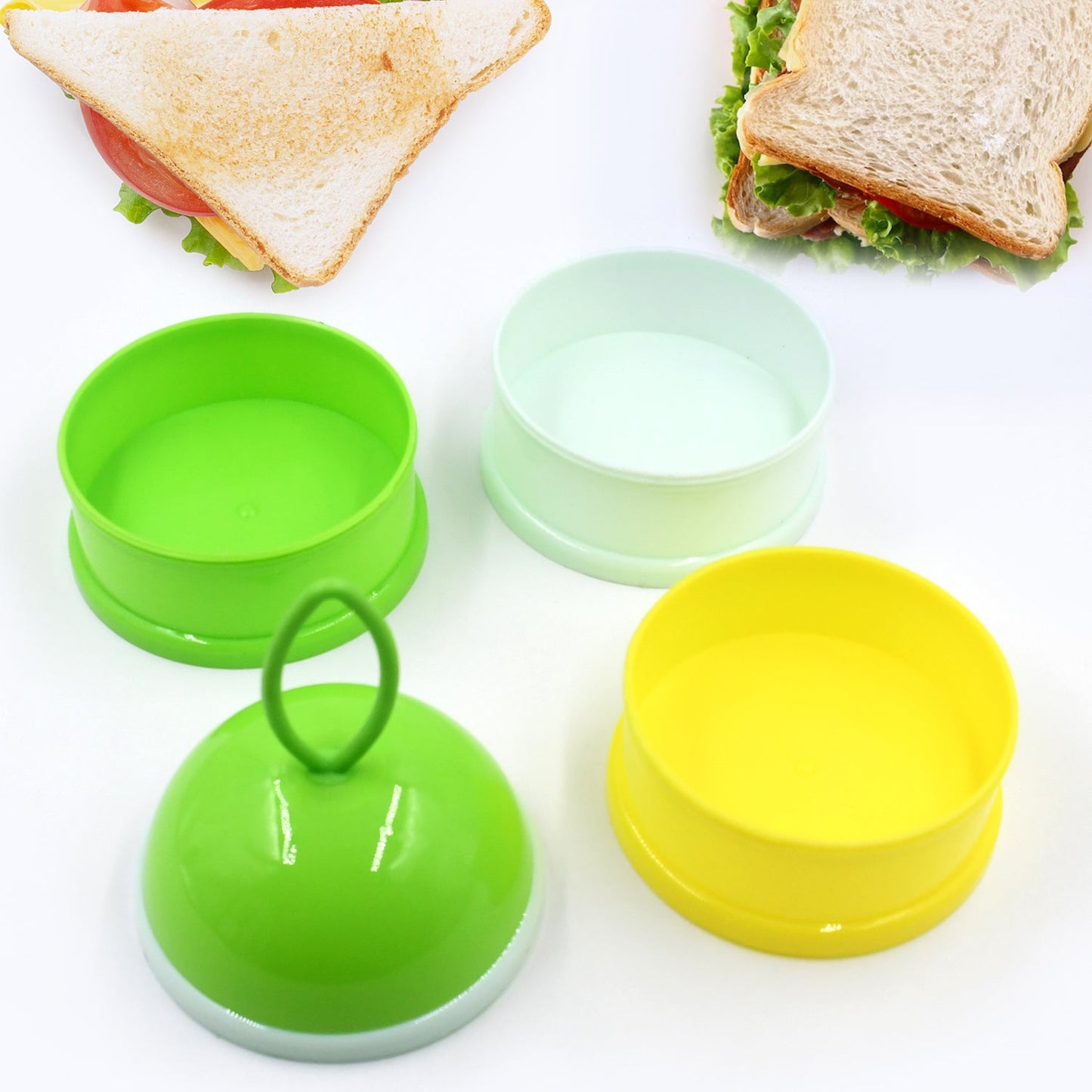 3 Layer Lunch Box Unique Design Bite Lunch Box With Liquid & Food Container Lunch Box (Green) - Springkart 