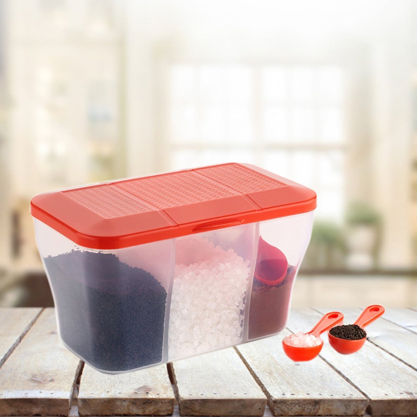 Plastic Square Storage Organiser Container (750ML Capacity) - Springkart 