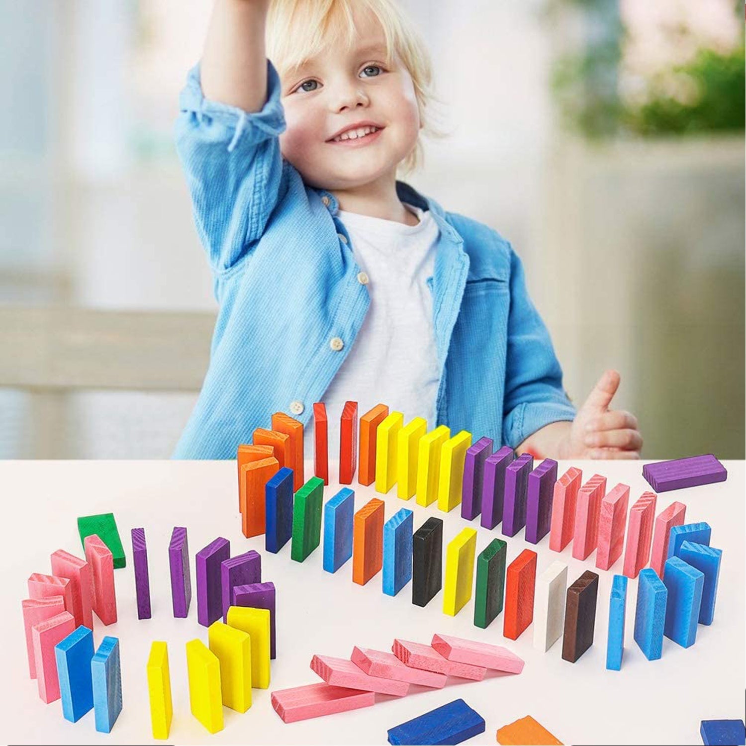 Indoor game toy domino blocks