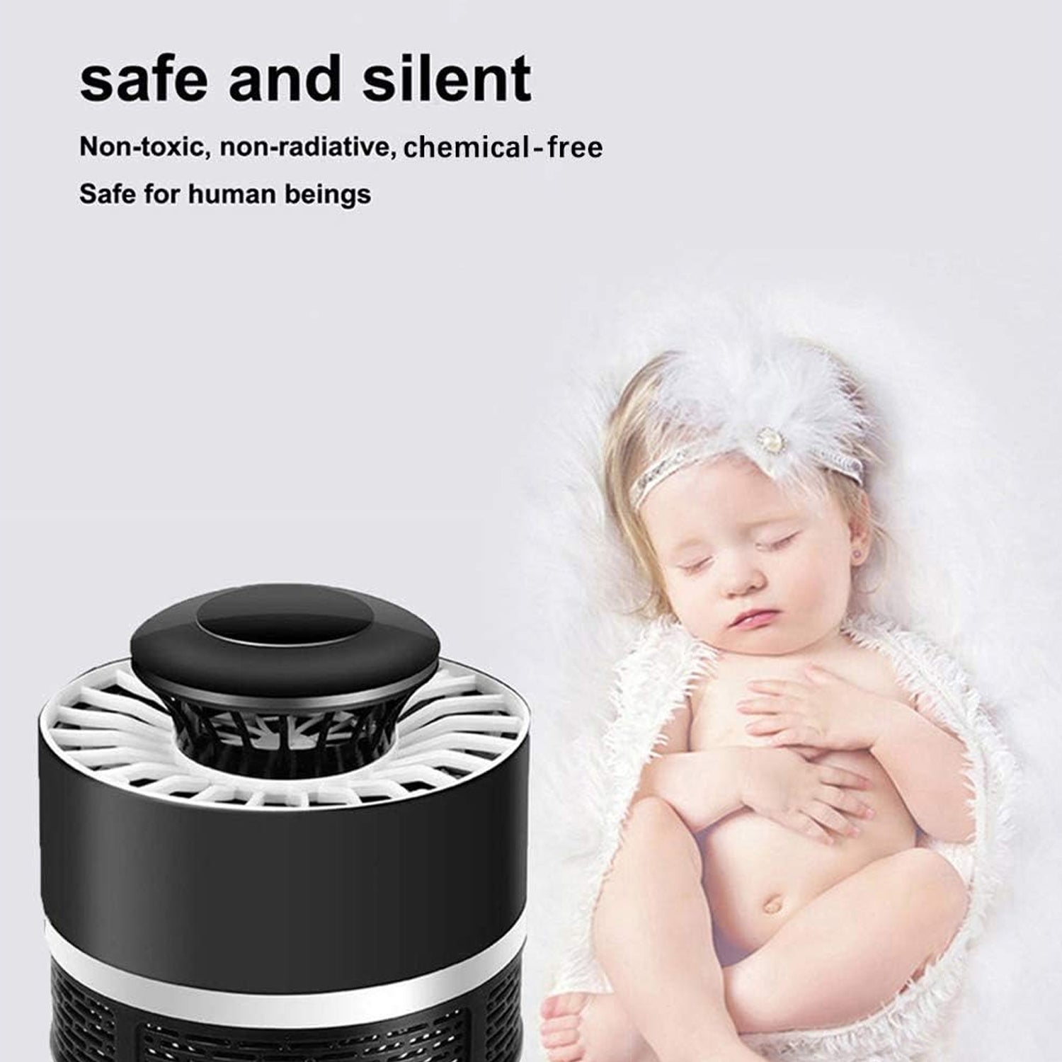 Mosquito Killer Light 5W USB Smart Optically Controlled Insect Killing Lamp Use Forbad room - Springkart 