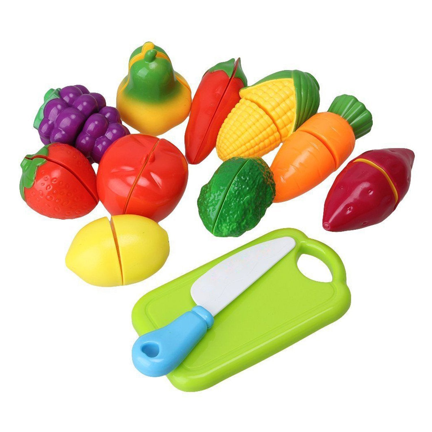 Plastic Fruits N Veggies Exclusive Collection of Realistic Sliceable Fruits - Springkart 
