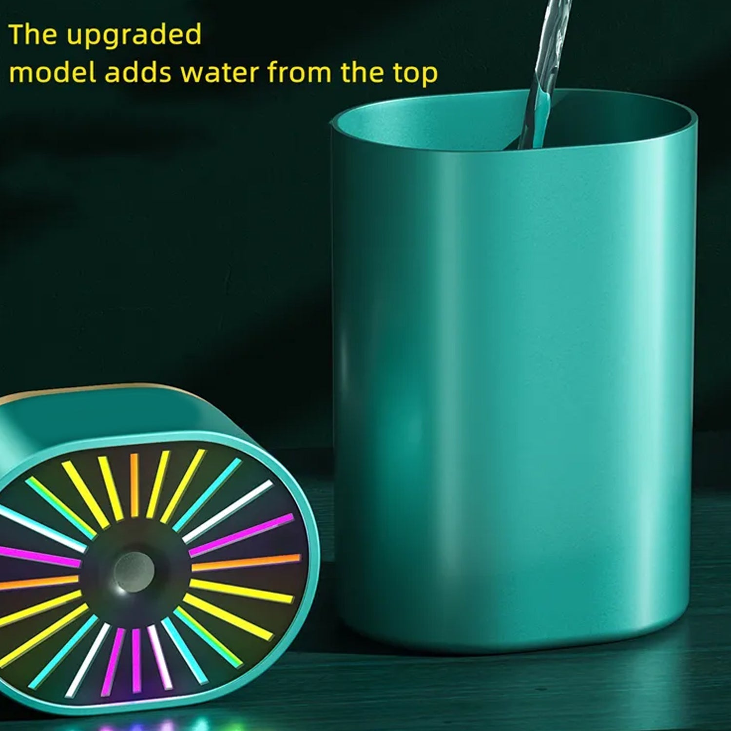 Humidifiers For Bedroom, Small Humidifier With Colorful Light Effect, Mini Desk / Car Humidifier with Colorful Light - Springkart 