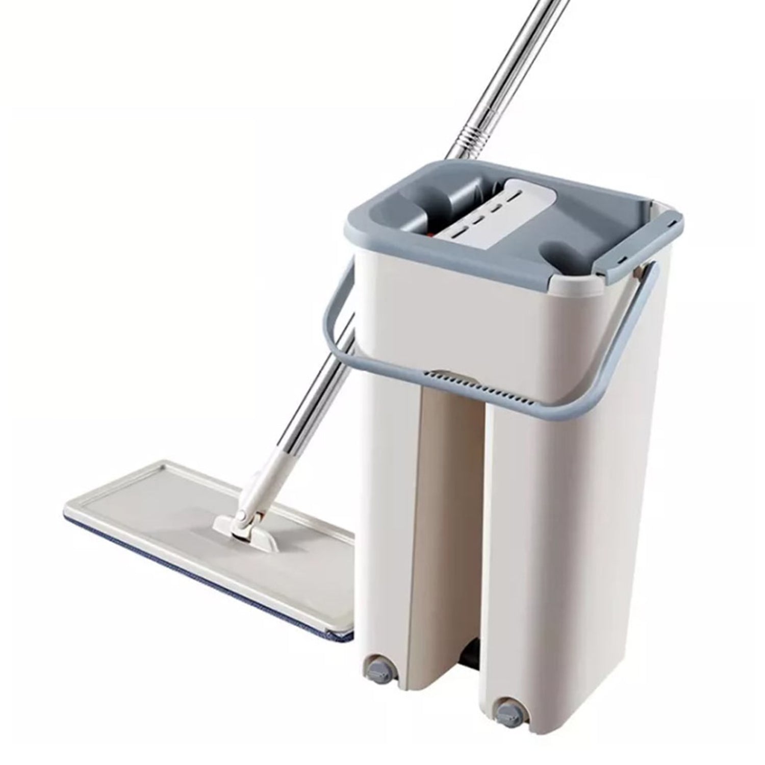 Scratch Cleaning MOP with 2 in 1 SELF Clean WASH Dry Hands Free Flat Mop - Springkart 