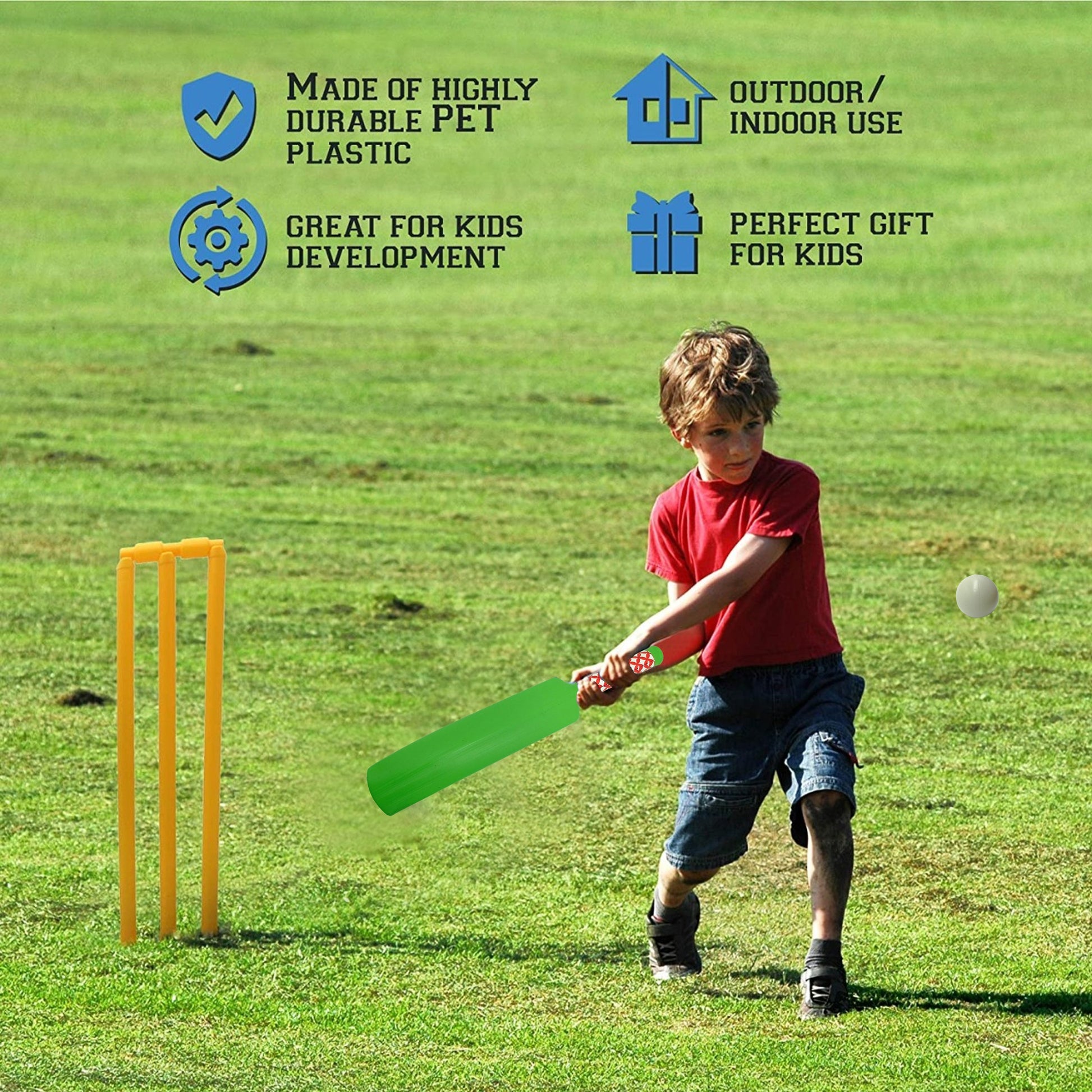 Plastic Cricket Bat Ball Set for Boys and Girls - Springkart 