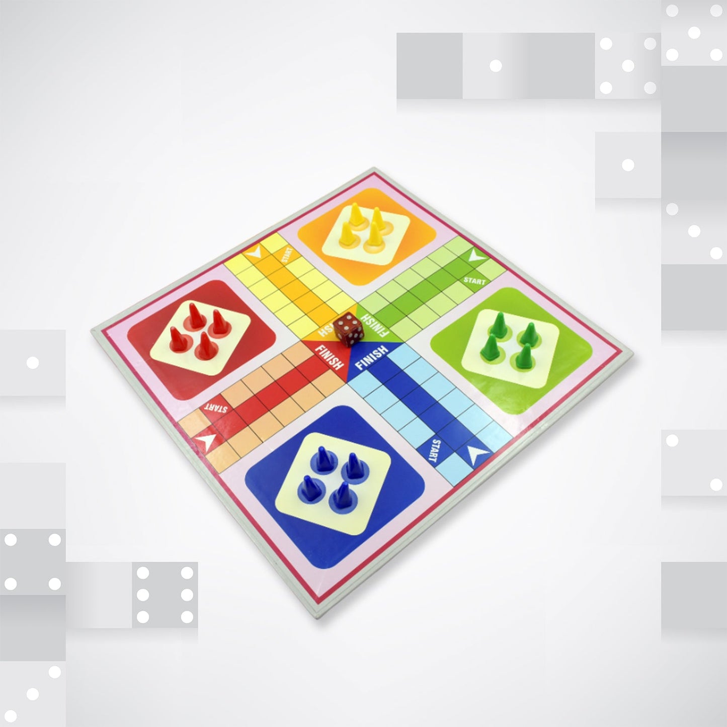 Family Board Game with Two Modes | Two Side Different Ladder, Ludo Games for Children and Families | 2 to 4 Players - Age 3 Years and Above (2 in 1) - Springkart 