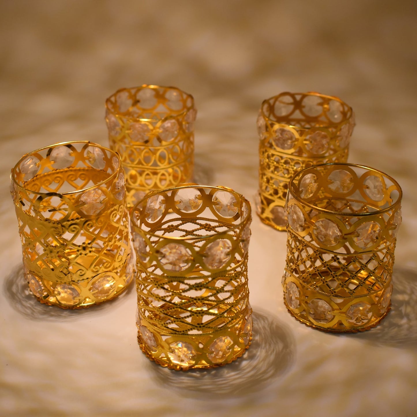 Large Dimond Layer Golden Jhoomer For Home Decoration - Springkart 