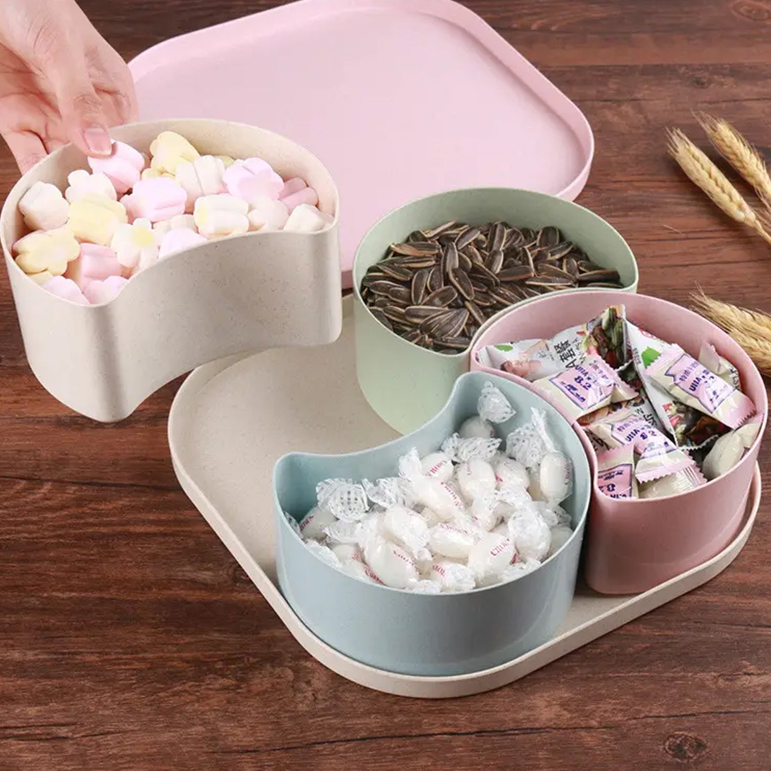 Large Compartment Box | Creative Divided Food Fruit Plate - Springkart 