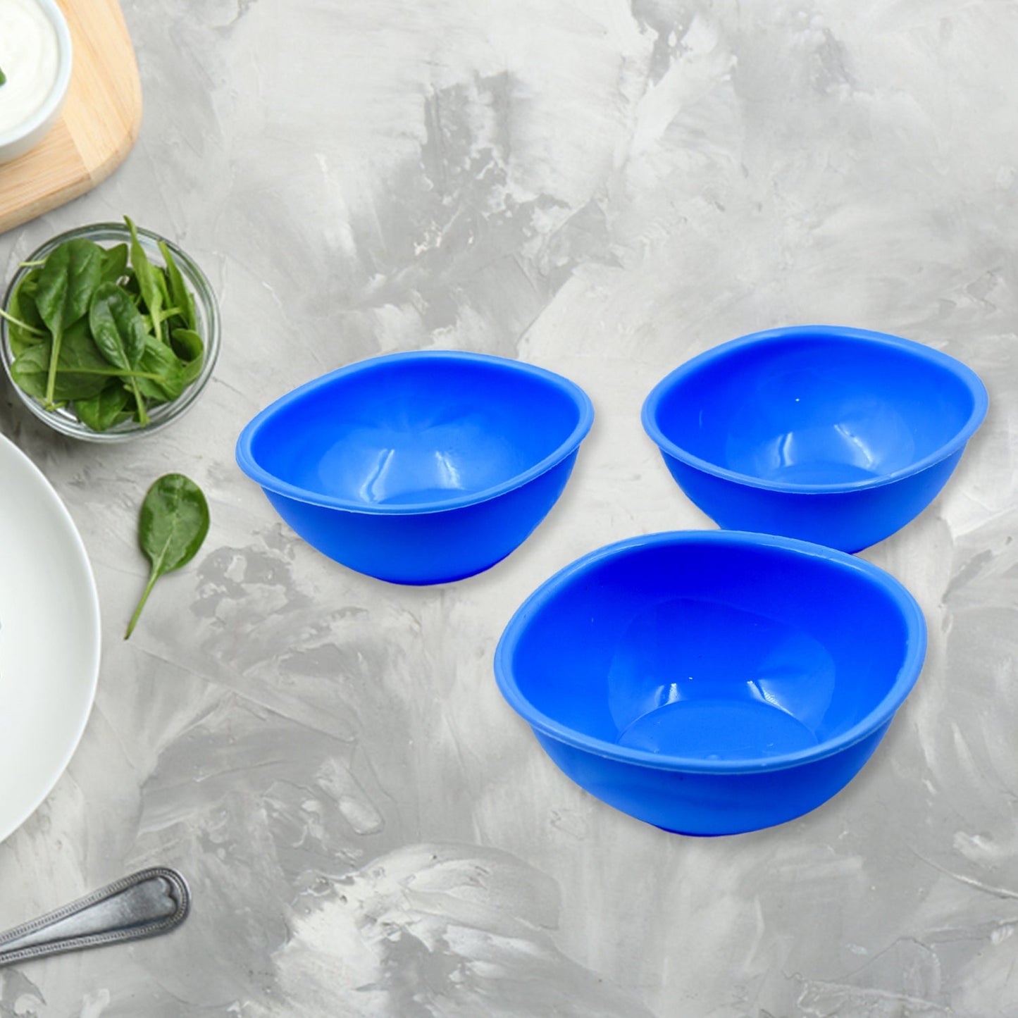 BPA Free Plastic Bowl Set for Cereal, Salad, Rice, Soup, Pasta, Snack Bowl, Microwave Safe, Dishwasher Safe (3 Pcs Set) - Springkart 