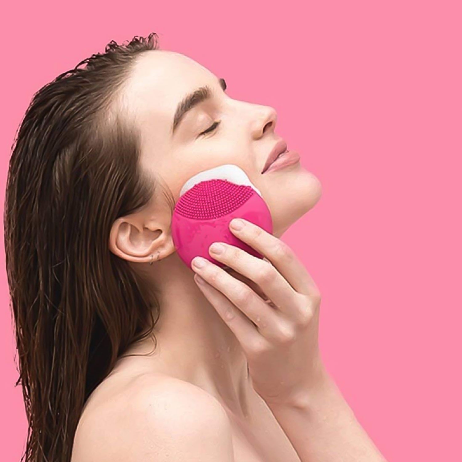 Silicone USB Facial Cleansing Brush and Face Massager (1 Pc) - Springkart 