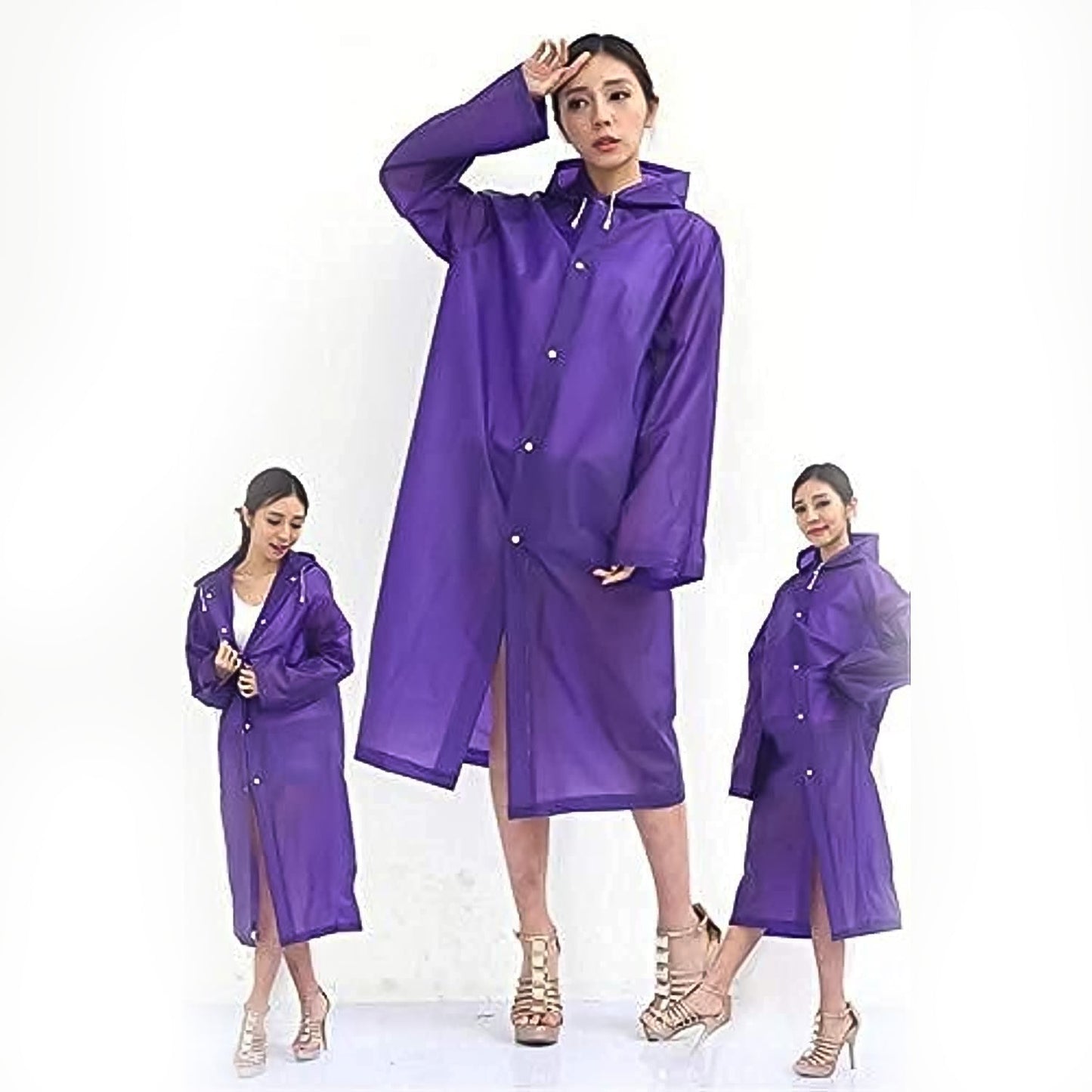 EVA Raincoat Protect Body Arms Legs, Waterproof Reusable Rain Poncho for Women Men Adult Kids Outdoor Traveling Eva Material Raincoat / Rain wear / Rain Suit for Outdoor Accessory (1pc) - Springkart 