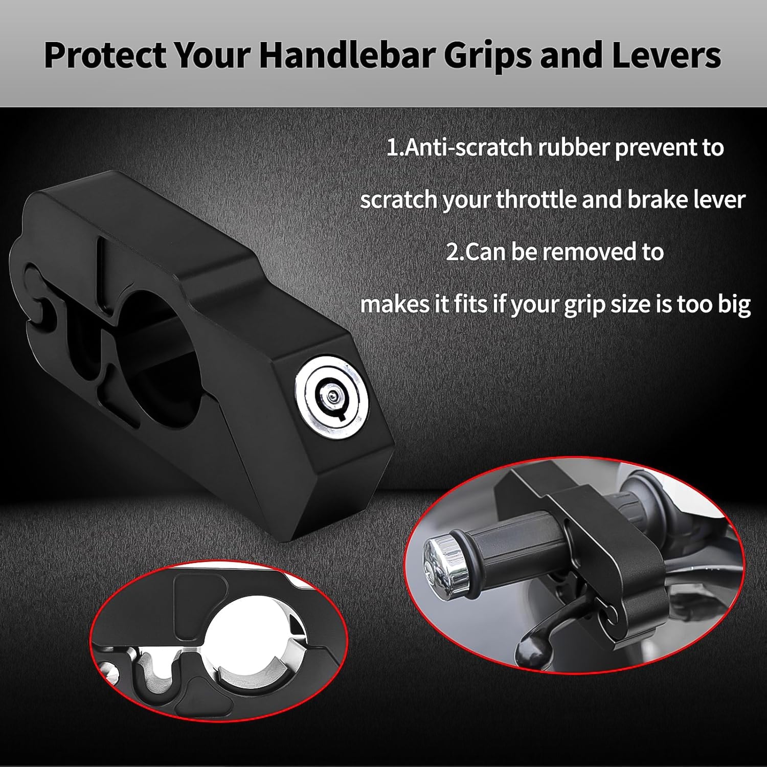 Motorcycle Grip Lock Universal Motorcycle Handlebar Throttle Grip Security Lock - Springkart 