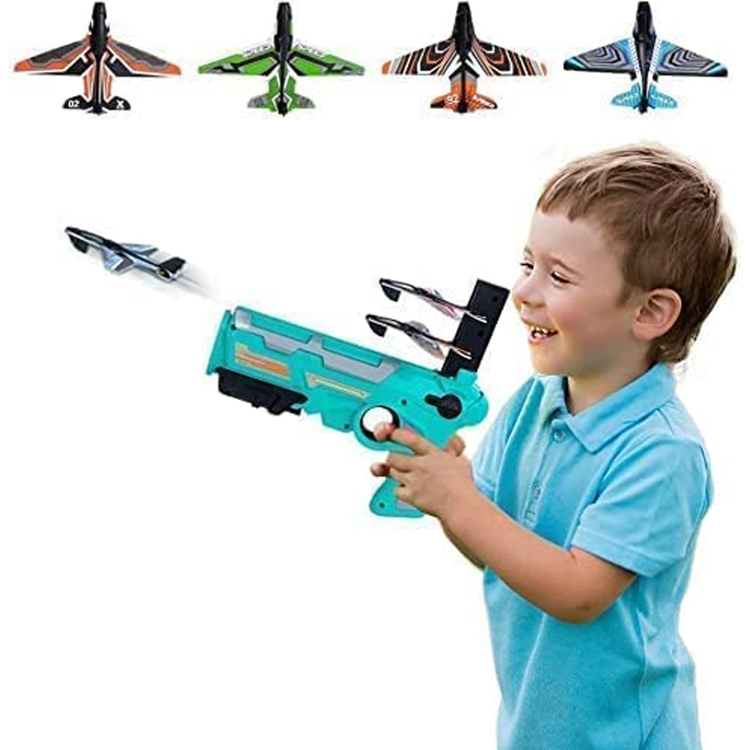 Airplane Launcher Toy with Foam Planes, 5-Pack - Springkart 