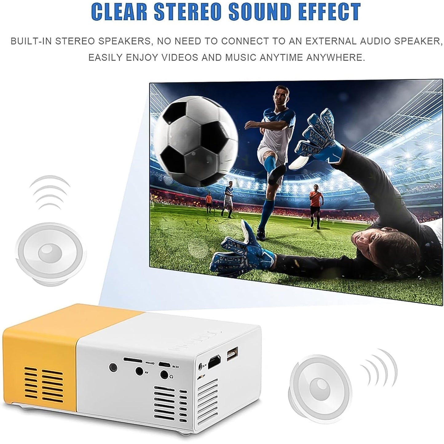 Portable Mini LED Projector (1 Set) - Springkart 