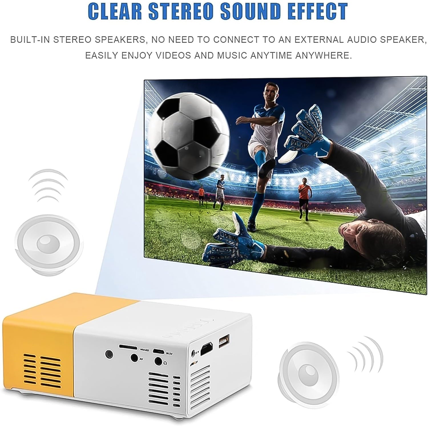 Portable Mini LED Projector (1 Set) - Springkart 