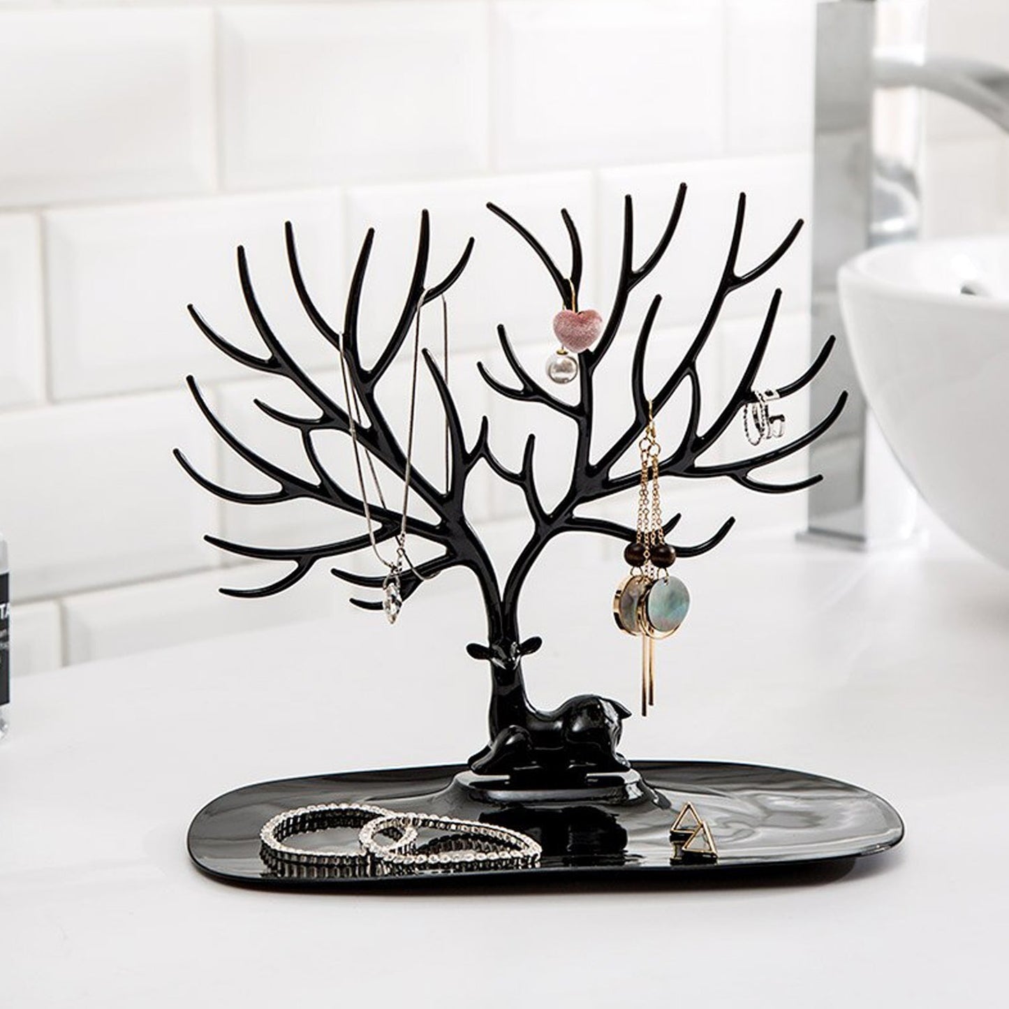 Deer Shaped Jewellery Display Holder Earring Necklace Holder Organiser (1Pc Only) - Springkart 