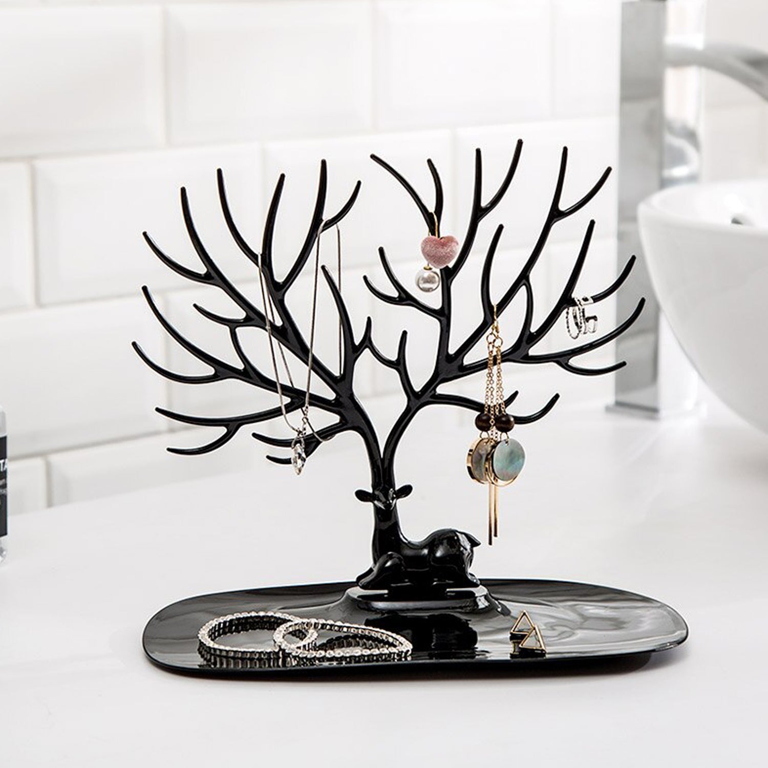 Deer Shaped Jewellery Display Holder Earring Necklace Holder Organiser (1Pc Only) - Springkart 