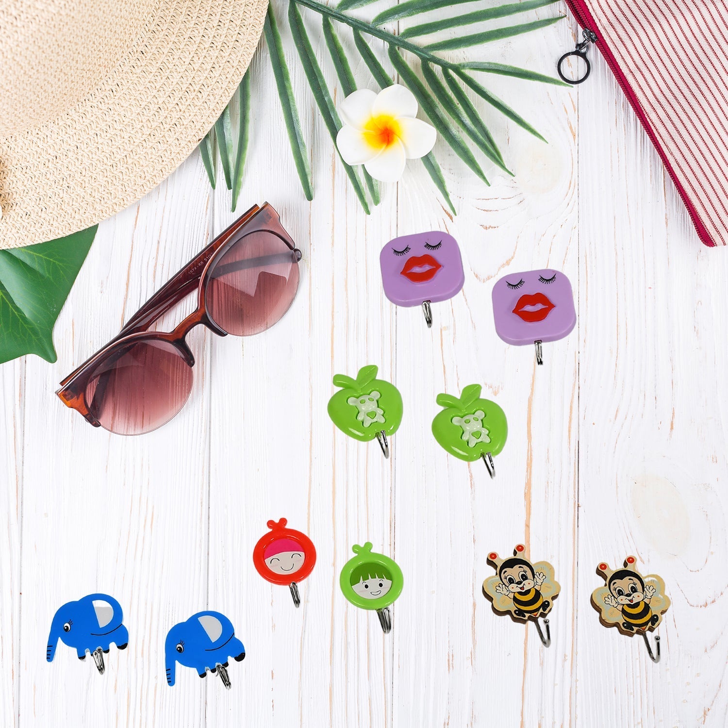 Premium Strong Adhesive Wall Hooks Set of 10 - Springkart 