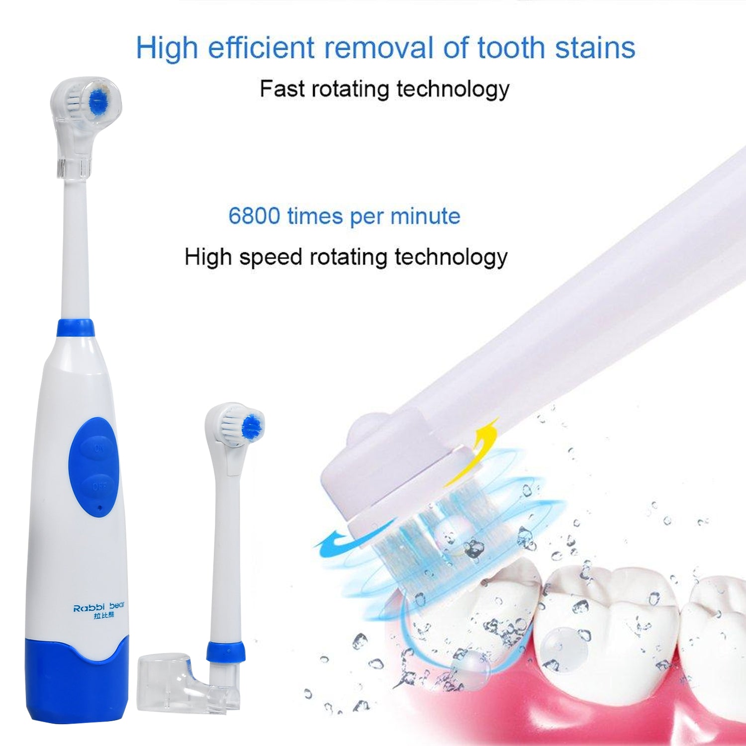 Electric Toothbrush Rechargeable Premium Brush Waterproof Brush For Men , Women & Boys Use Brush - Springkart 