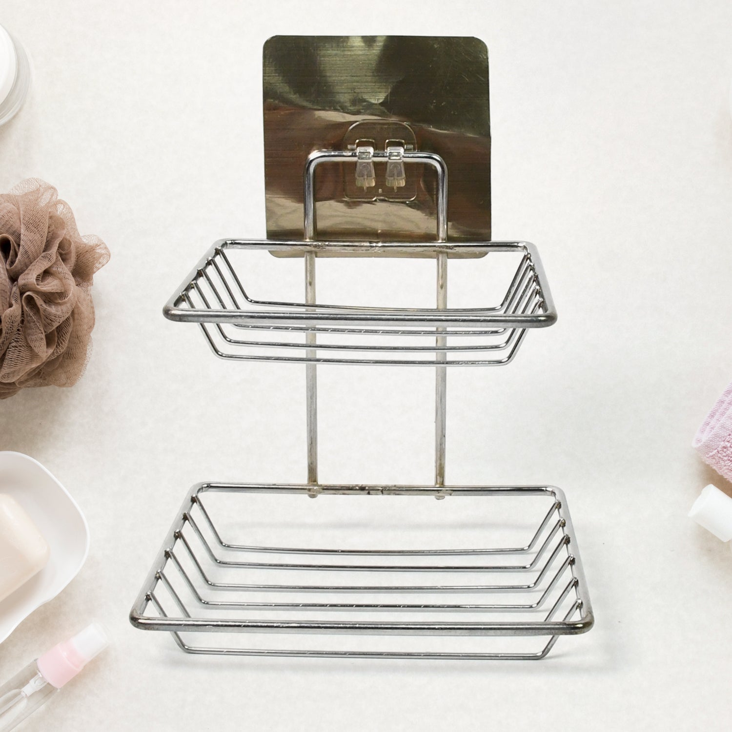 Kitchen Bathroom Soaps Storage Rack with 2 Hook for Home - Springkart 