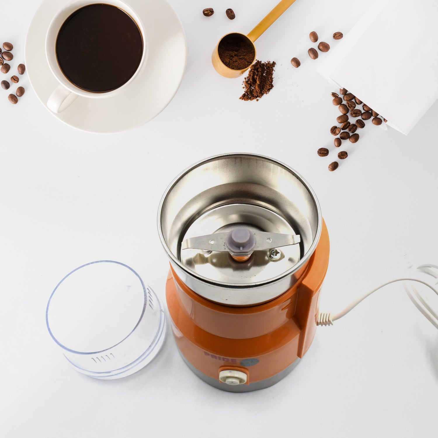 Multi Function Small Food Grinder Grain Grinder, Portable Coffee Bean Seasonings Spices Mill Powder Machine Small Kitchen Appliances for Home and Office - Springkart 