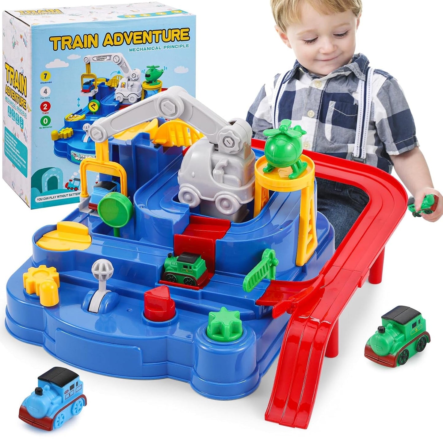 Adventure Toys, City Rescue Preschool Toy, Race Tracks for Boys, Parent-Child Interactive Kids Race Car Track Play sets (Adventure Toy) - Springkart 